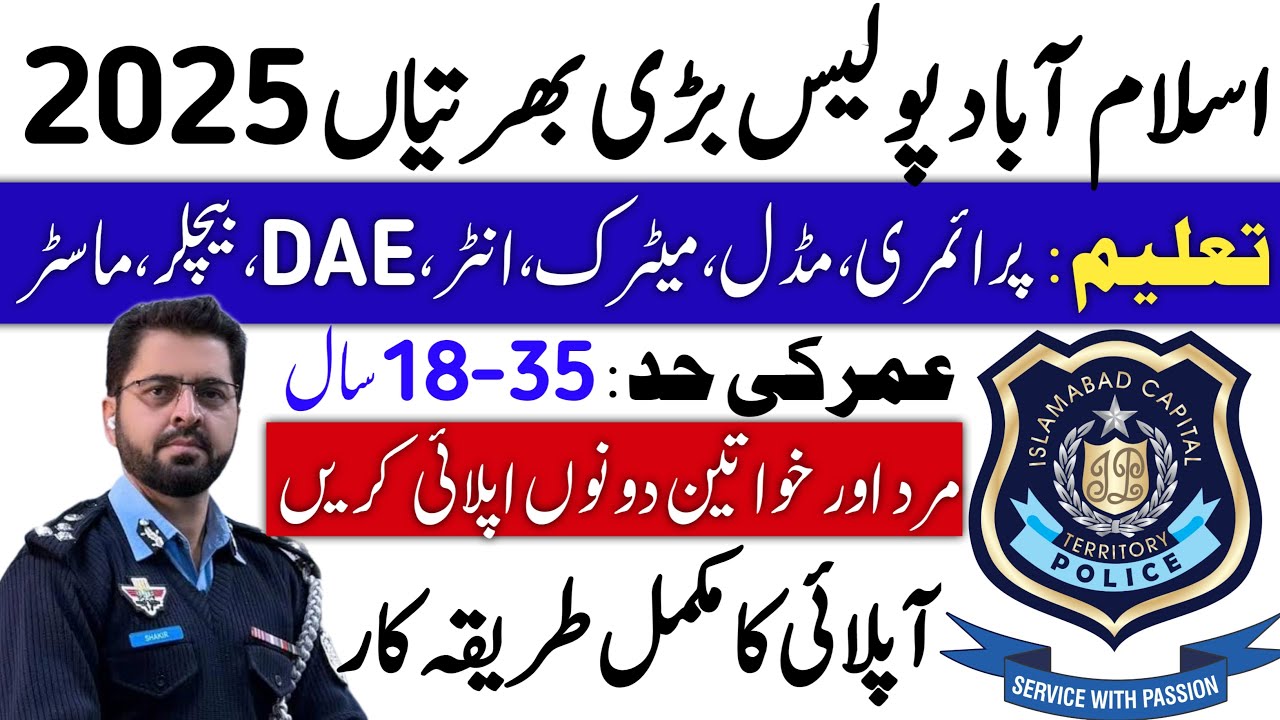 Islamabad Police Jobs 2025
